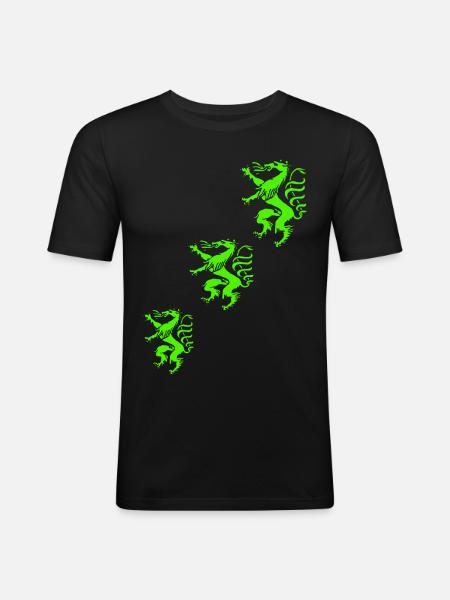 Styrie - T-shirt près du corps Homme - noir