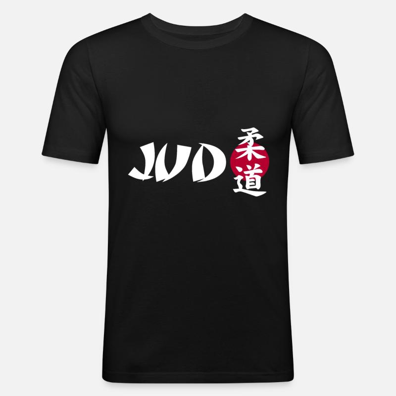 Judo - Männer Slim Fit T-Shirt - Schwarz