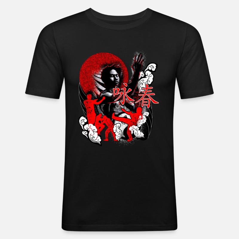 Ving Tsun Kung Fu - Männer Slim Fit T-Shirt - Schwarz