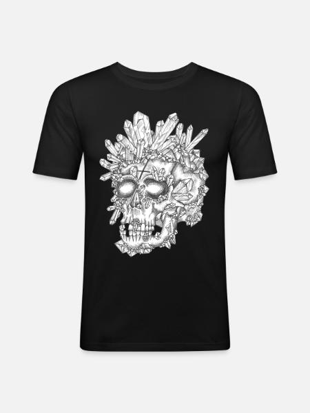 the Crystal Skull - Men's Slim Fit T-Shirt - black