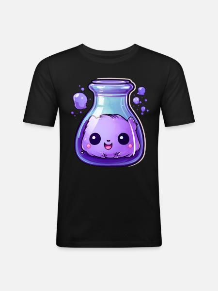 Cute Kawaii Potion - Men's Slim Fit T-Shirt - black