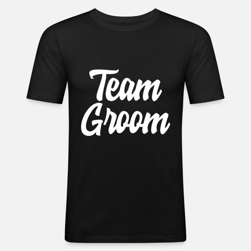 Team Bräutigam schönes cooles Geschenk - Männer Slim Fit T-Shirt - Schwarz