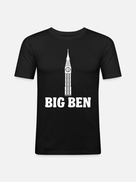 Big Ben place cadeau cool - T-shirt près du corps Homme - noir