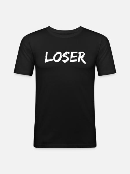 Perdant, perdant - T-shirt près du corps Homme - noir