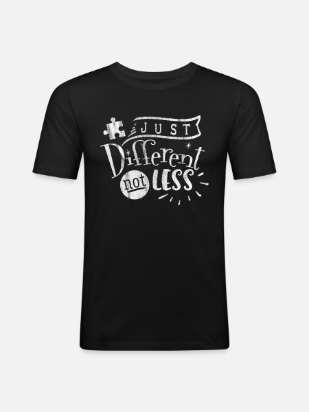 autism - Men's Slim Fit T-Shirt - black