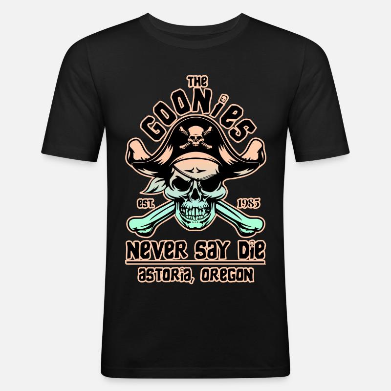 THE GOONIES 8 - Männer Slim Fit T-Shirt - Schwarz