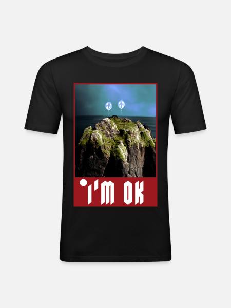 Formally Dressed Chitty-Chatty - Männer Slim Fit T-Shirt - Schwarz
