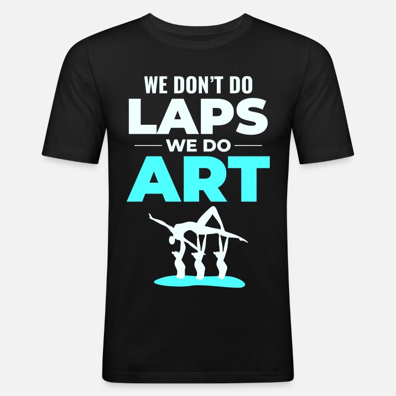 Tanz Akrobat Illustration Synchronschwimmen - Männer Slim Fit T-Shirt - Schwarz