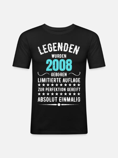 Limited Edition 2007 18th Birthday Gift - Men's Slim Fit T-Shirt - black