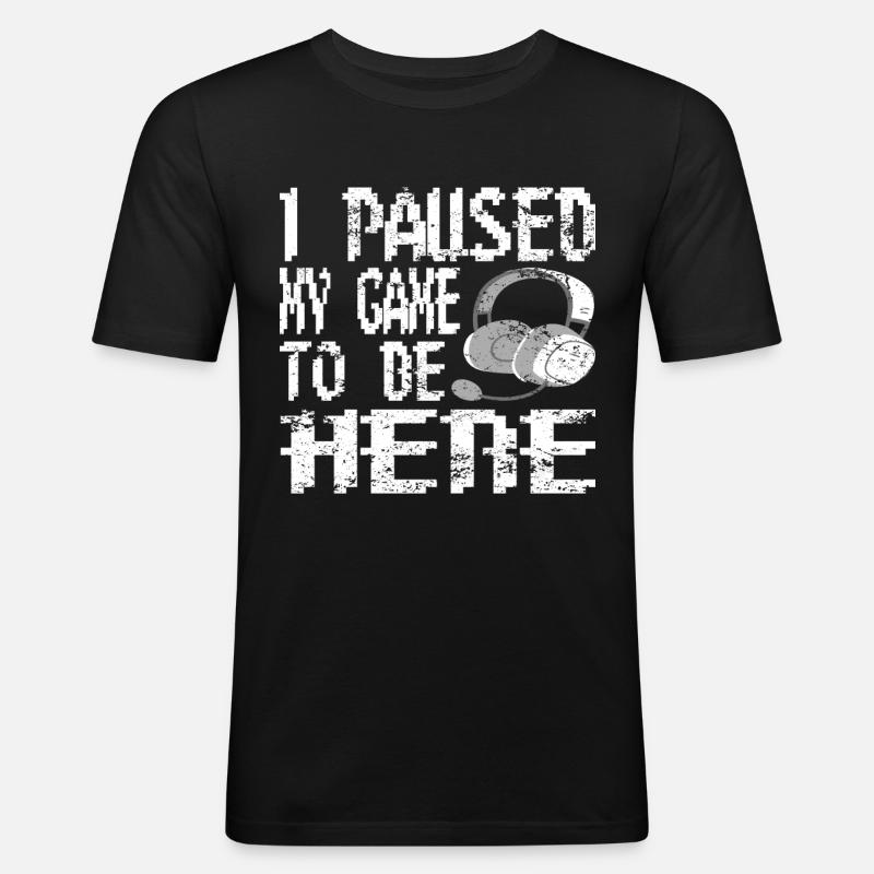 Gaming Retro Geschenkidee - Männer Slim Fit T-Shirt - Schwarz