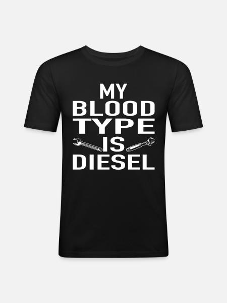 Mechaniker KFZ Auto Geschenkidee - Männer Slim Fit T-Shirt - Schwarz