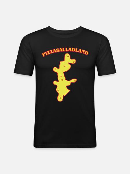 pizzasalladland - Men's Slim Fit T-Shirt - black