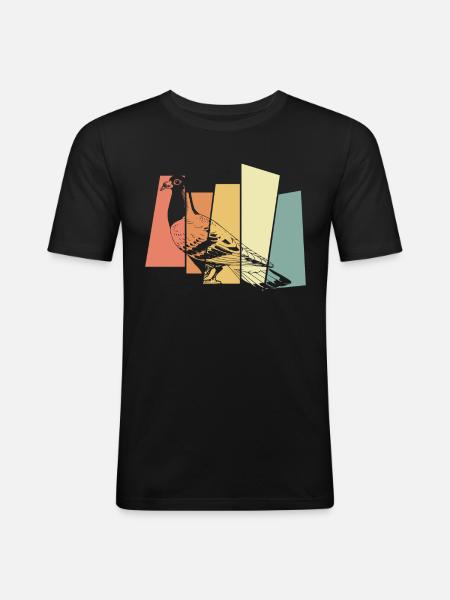Pigeon - T-shirt près du corps Homme - noir