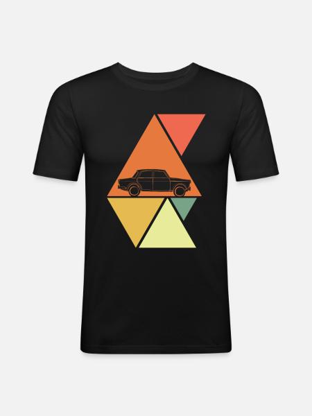 Auto - Männer Slim Fit T-Shirt - Schwarz