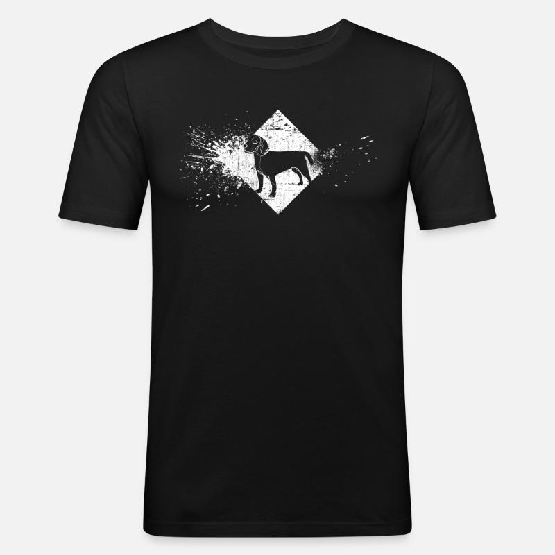 Beagle - Männer Slim Fit T-Shirt - Schwarz