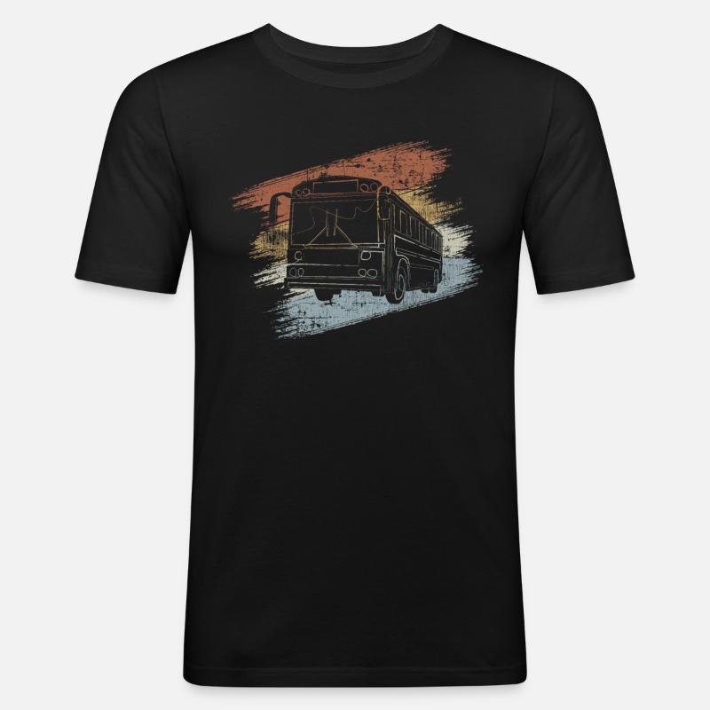 Busfahrer - Männer Slim Fit T-Shirt - Schwarz