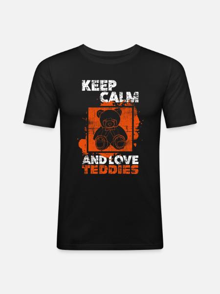 Teddy Teddy Bear - Men's Slim Fit T-Shirt - black