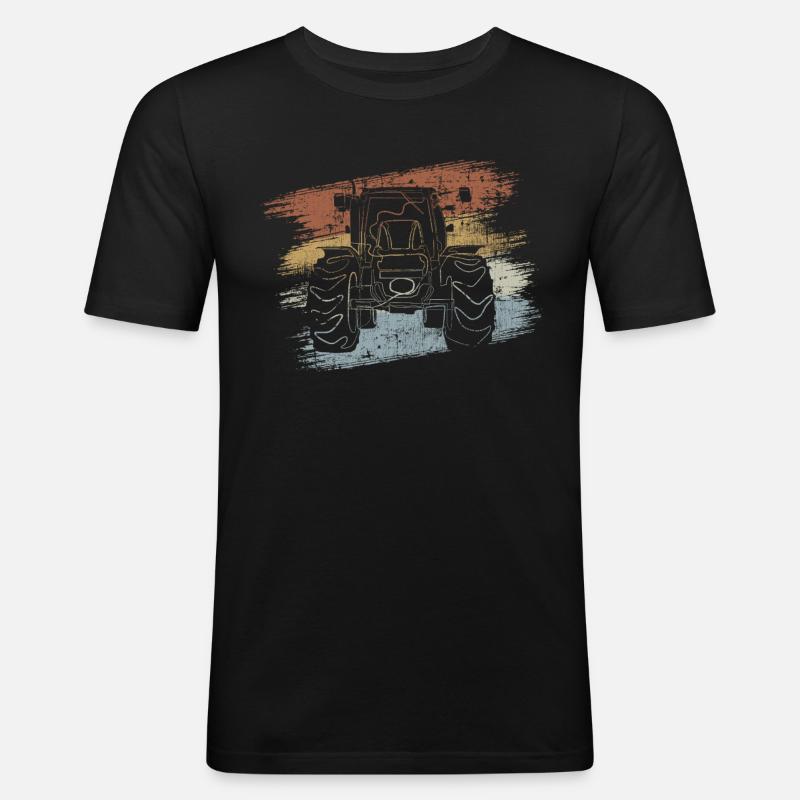 Traktor - Männer Slim Fit T-Shirt - Schwarz