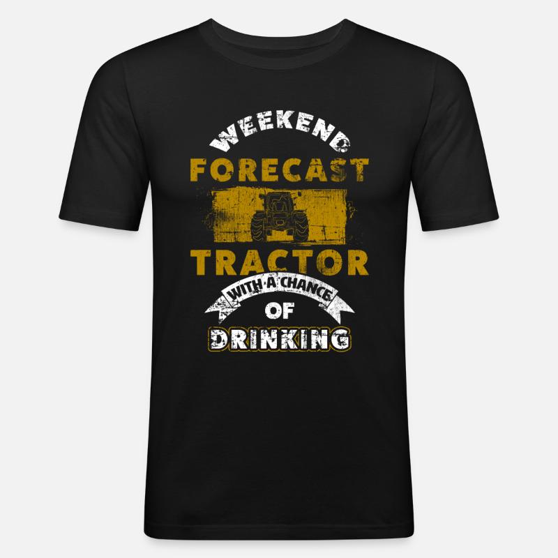 Traktor - Männer Slim Fit T-Shirt - Schwarz
