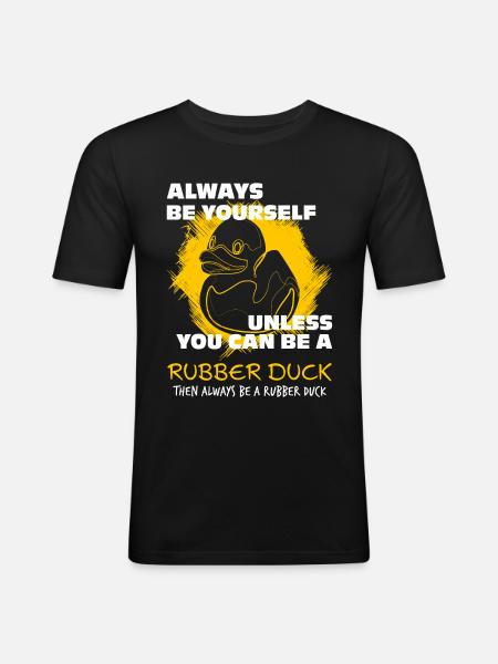 Squeaky Duck Ducks - Men's Slim Fit T-Shirt - black