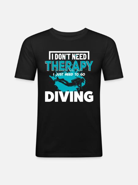 Diving Divers - Men's Slim Fit T-Shirt - black