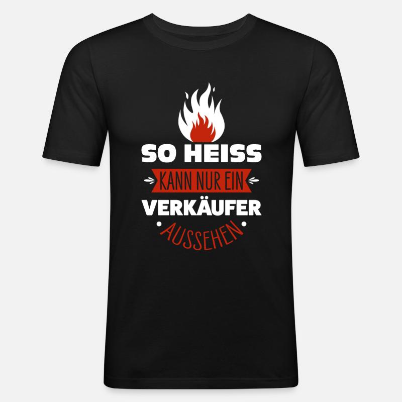 Verkäufer - Männer Slim Fit T-Shirt - Schwarz