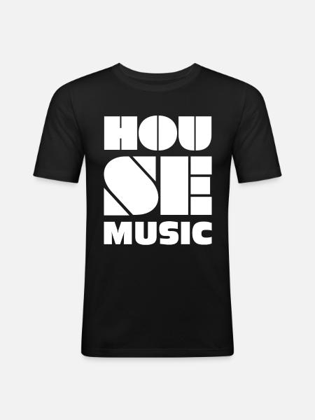 House Music - Men's Slim Fit T-Shirt - black