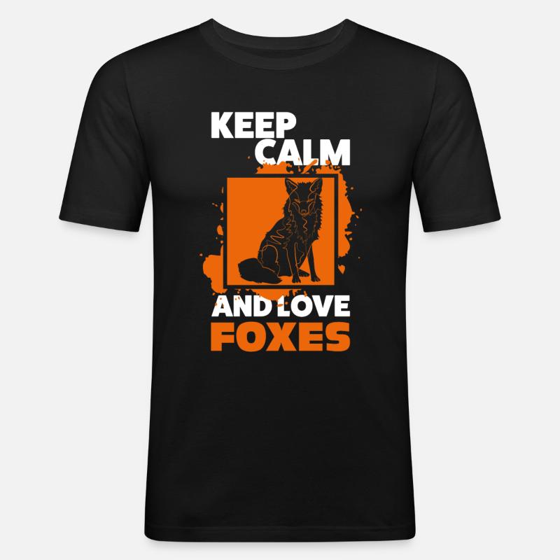 Foxes Fox - Men's Slim Fit T-Shirt - black