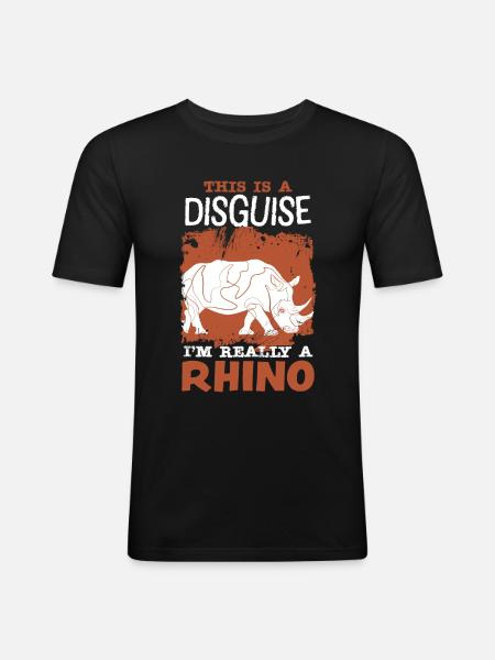 Rhinoceros - Men's Slim Fit T-Shirt - black