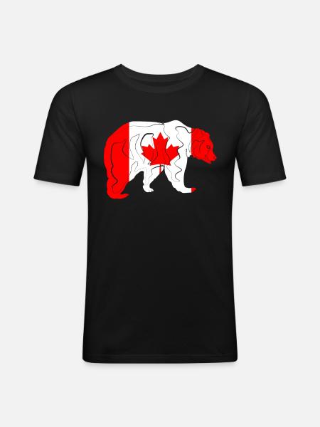 Canada - T-shirt près du corps Homme - noir