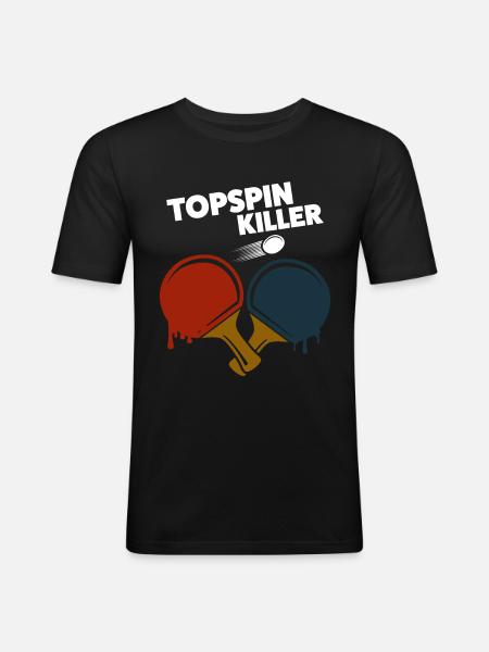 Ping-pong - T-shirt près du corps Homme - noir