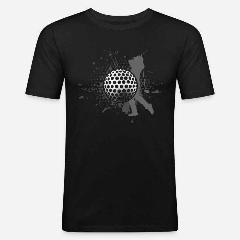 Golf - Männer Slim Fit T-Shirt - Schwarz