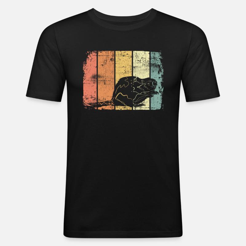 Biber - Männer Slim Fit T-Shirt - Schwarz