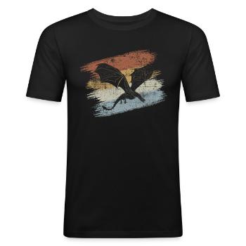 Dragon - Men's Slim Fit T-Shirt - black - Front - Nik (191cm)