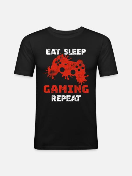 Jeux - T-shirt près du corps Homme - noir