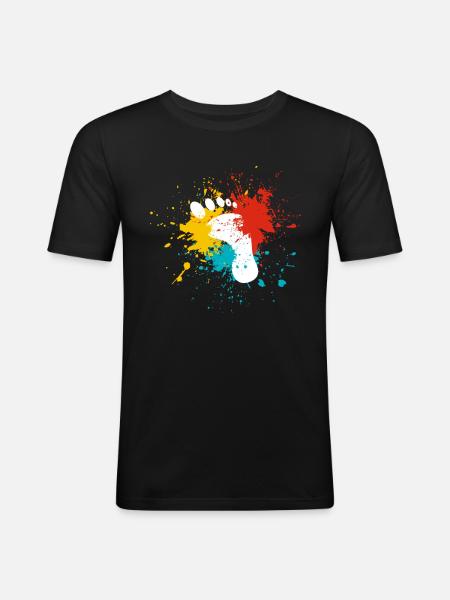 Empreinte - T-shirt près du corps Homme - noir