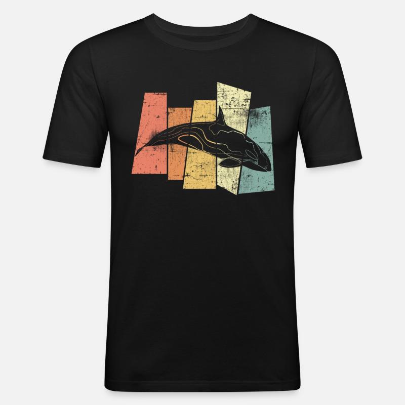Orca - Männer Slim Fit T-Shirt - Schwarz