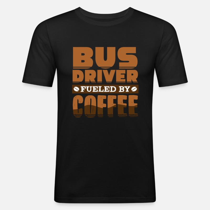 Busfahrer - Männer Slim Fit T-Shirt - Schwarz