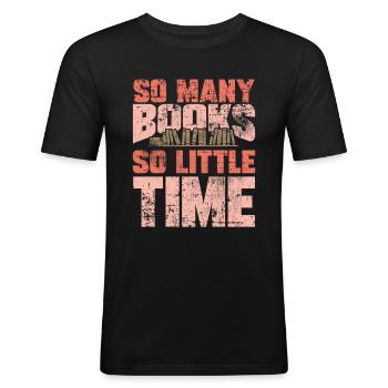 lire - T-shirt près du corps Homme - noir - Devant - Nik (191cm)