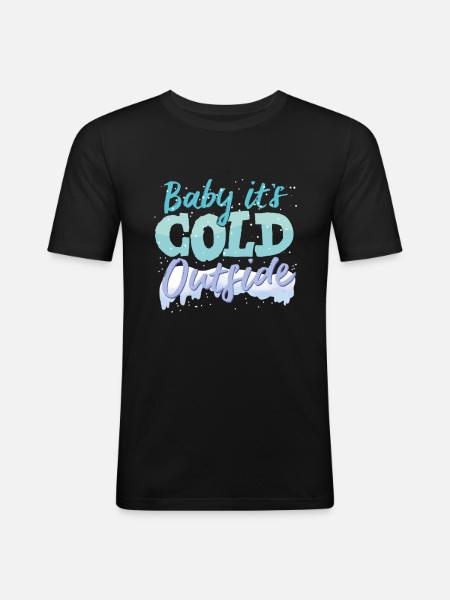 winter - Men's Slim Fit T-Shirt - black
