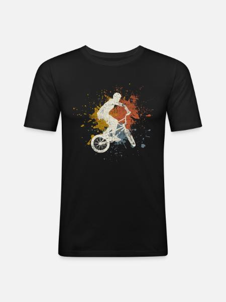 BMX retro - Men's Slim Fit T-Shirt - black