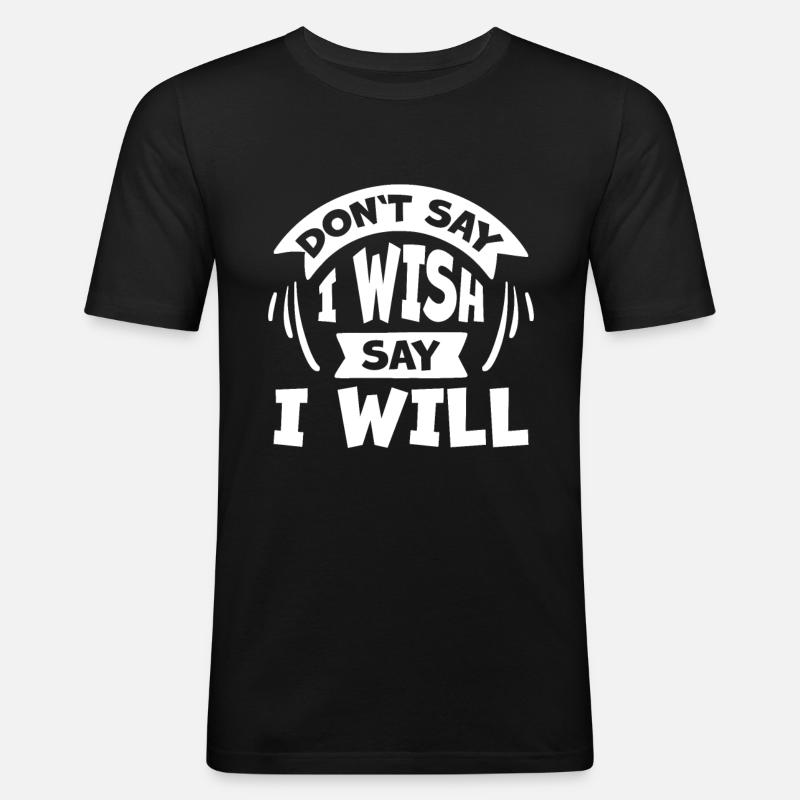Selbstbewusstsein Motivation - Männer Slim Fit T-Shirt - Schwarz