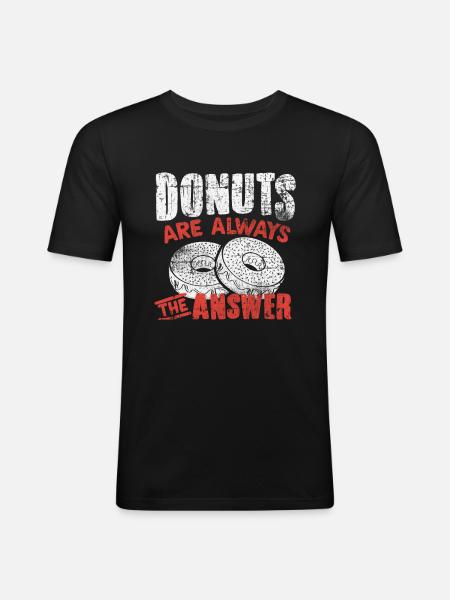 donut - Men's Slim Fit T-Shirt - black