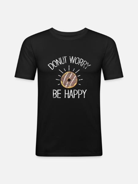donut - Men's Slim Fit T-Shirt - black