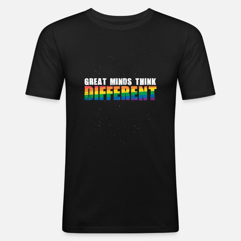 Great minds think different - T-shirt près du corps Homme - noir