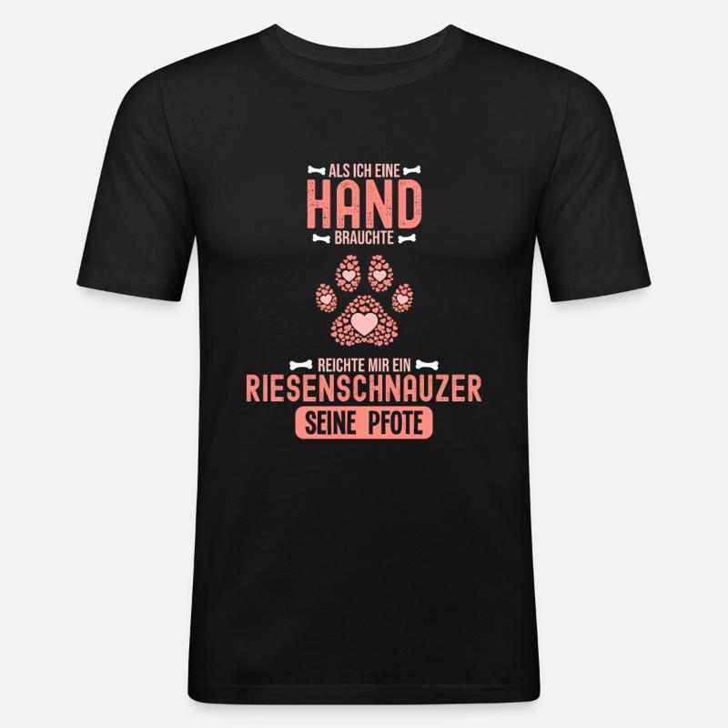 Geschenkidee Riesenschnauzer - Männer Slim Fit T-Shirt - Schwarz