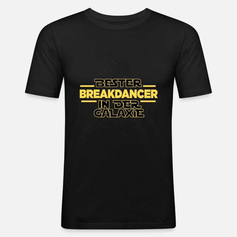 Bester Breakdancer in der Galaxie - Männer Slim Fit T-Shirt - Schwarz