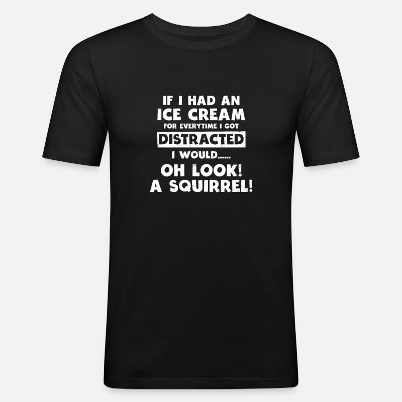 ADHD Ice Cream Gift - Men's Slim Fit T-Shirt - black
