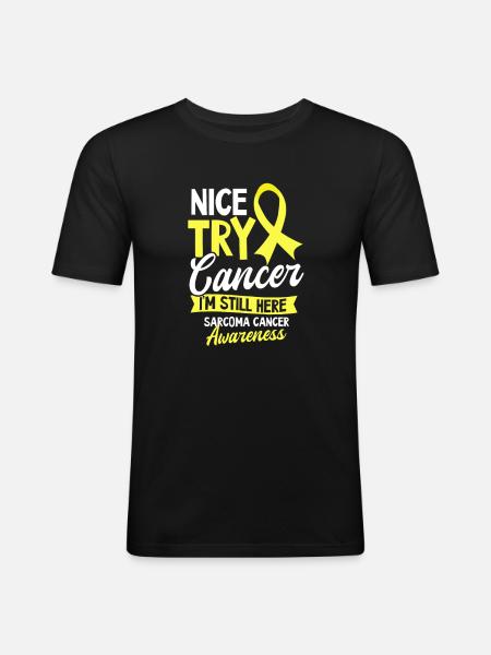 Sarcoma Cancer Nice Try Cancer - Men's Slim Fit T-Shirt - black