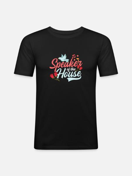 Speaker Speaker In The House - Men's Slim Fit T-Shirt - black
